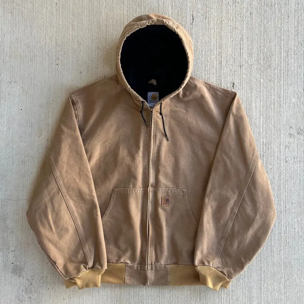 Carhartt J25 CML brown hooded work wear jacket